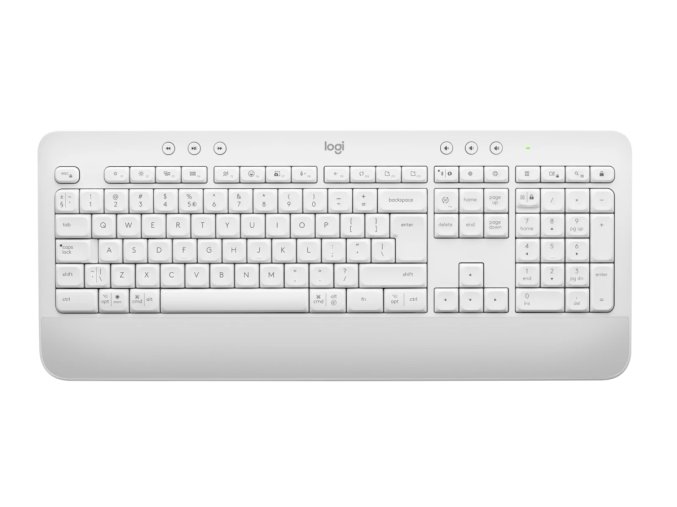 Logitech K650/Bezdrátová USB + Bluetooth/CZ-SK layout/Šedá