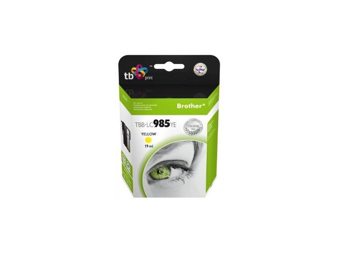 Ink. kazeta TB kompat. s Brother LC 985 YE 100% N