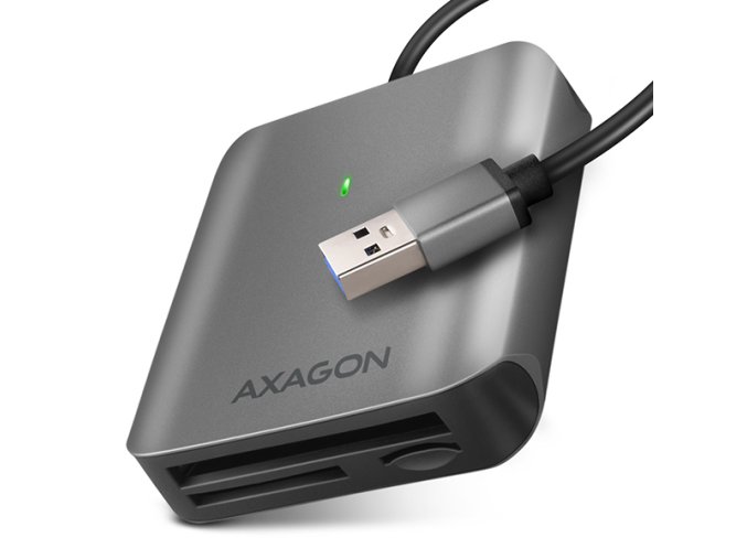 AXAGON CRE-S3, USB-A 3.2 Gen 1 - SUPERSPEED čtečka karet, 3-slot & lun SD/microSD/CF, podpora UHS-II