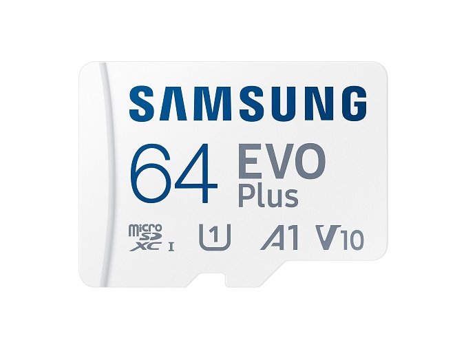 Samsung EVO Plus/micro SDXC/64GB/UHS-I U1 / Class 10/+ Adaptér/Bílá