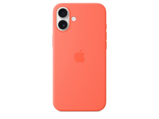 iPhone 16 Plus Silicone Case with MS - Tangerine
