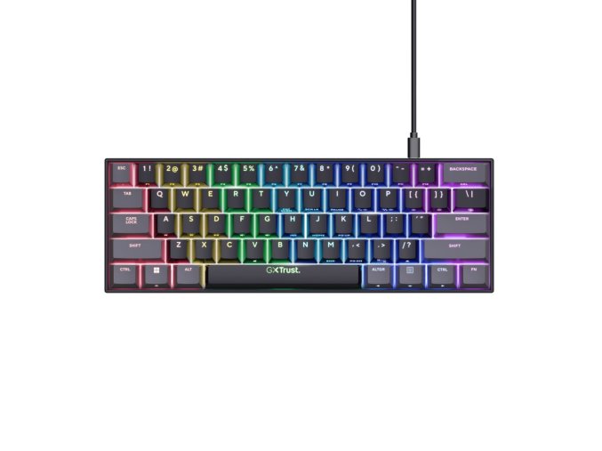 Trust Gaming GXT 867 Acira/Drátová USB/US layout/Černá