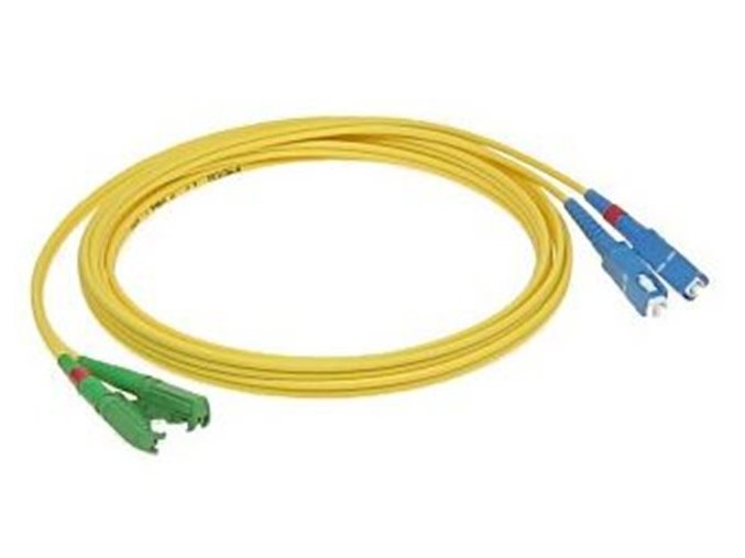 Patchcord FO duplex E2000/APC-SC/UPC 9/125um SM 2m, OS2