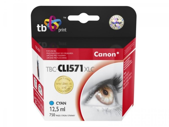 Ink. kazeta TB komp. s Canon CLI-571XL,0332C001 CY