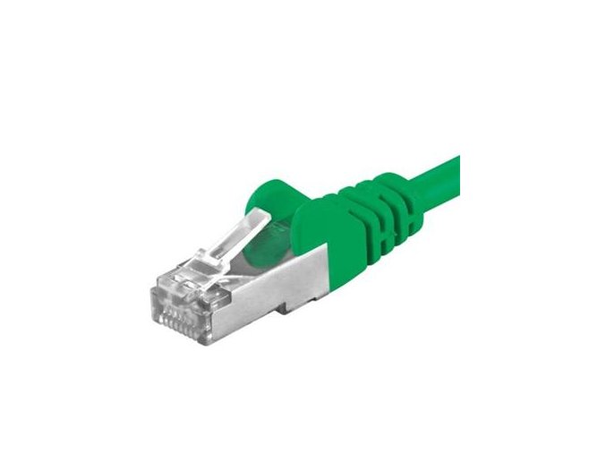 Premiumcord Patch kabel CAT6a S-FTP, RJ45-RJ45, AWG 26/7 2m, zelená