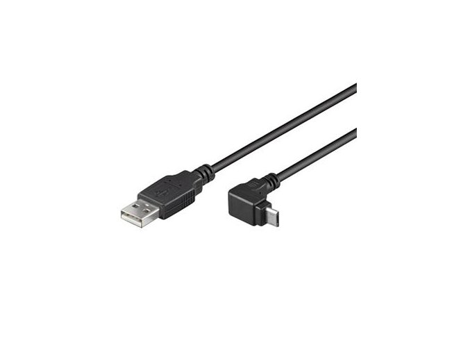 PremiumCord Kabel micro USB 2.0, A-B, 90°, 3m