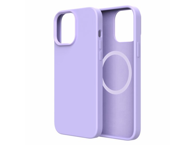 ER POWER Silikonový kryt CARNEVAL SNAP pro iPhone 14 Plus s MagSafe - světle fialová