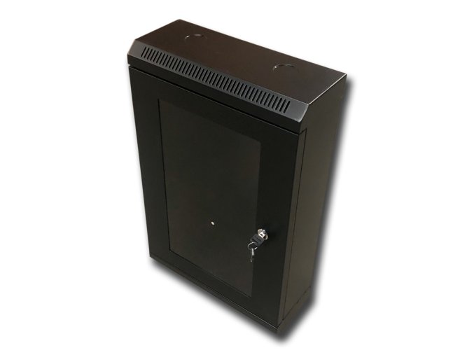 10" rack jednodílný 12U/140 DATACOM černý skl.dveře