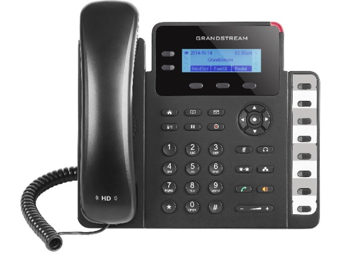 Grandstream GXP1628, 2,95" LCD podsv. disp., 2 SIP účty, 3prog. tlačítka, 8 BLF, dual Gbit port, PoE