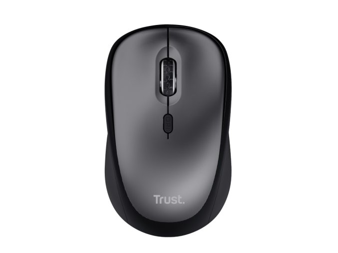 TRUST YVI+/Kancelářská/Optická/Pro praváky/1 600 DPI/Bezdrátová USB/Černá