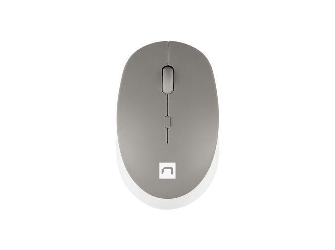 Natec optická myš HARRIER 2/1600 DPI/Kancelářská/Optická/1 600 DPI/Bezdrátová Bluetooth/Bílá-šedá