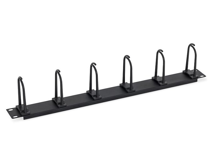 19" vyvazovací panel 1U,háček 60x30mm zacvakávací