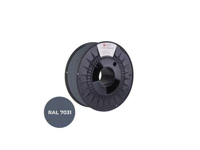 Tisková struna (filament) C-TECH PREMIUM LINE, PETG, šedomodrá, RAL7031, 1,75mm, 1kg