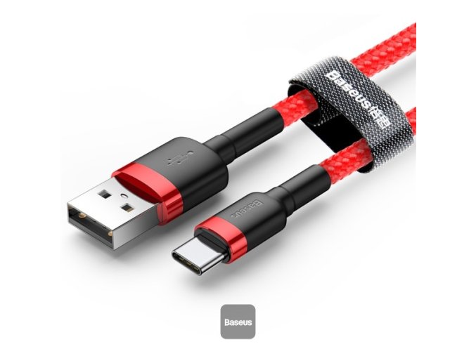 Baseus datový kabel Cafule USB-C 2m 2A červený