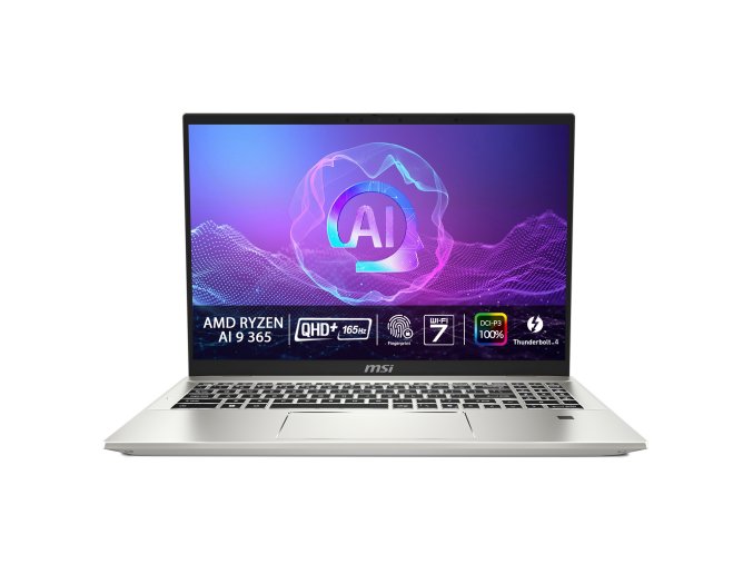 MSI Prestige/A16 AI+ A3HMG/AI9-365/16"/2560x1600/32GB/1TB SSD/AMD int/W11P/Silver/2R
