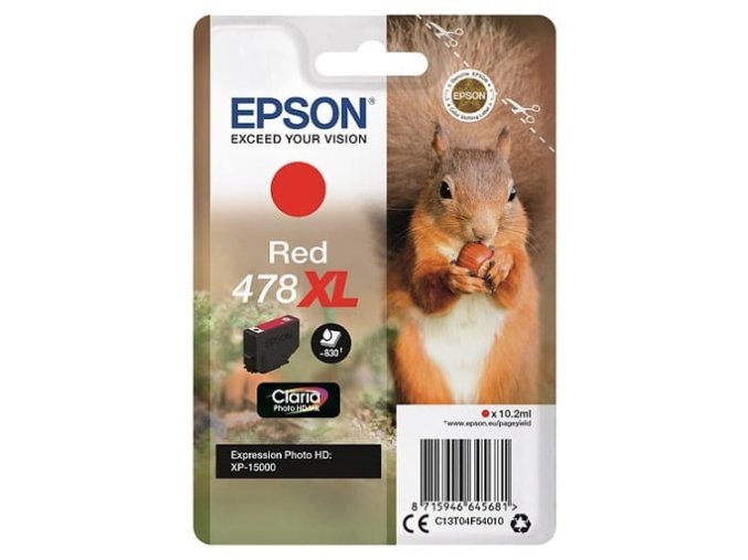 Epson Singlepack Red 478XL Claria Photo HD Ink
