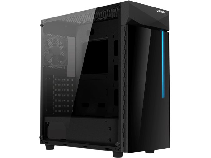 GIGABYTE AORUS C200/Midi Tower/Transpar./Černá
