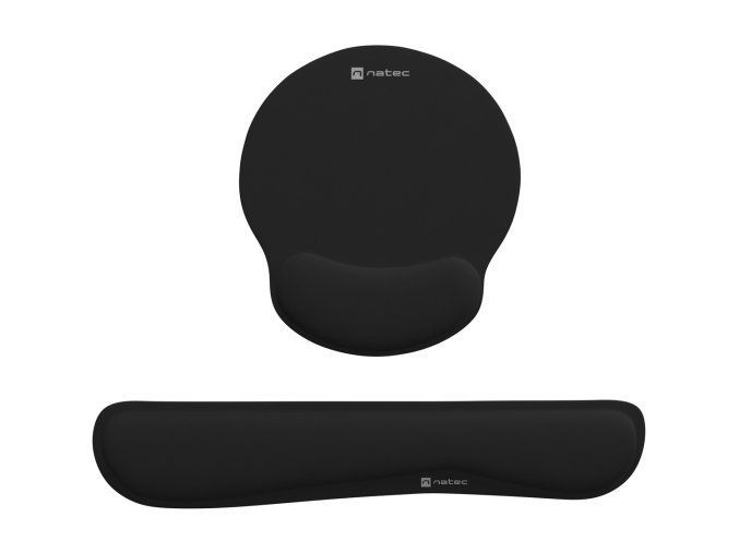 Ergonomický set podložek pod zápěstí Natec CHIPMUNK 2v1, černá