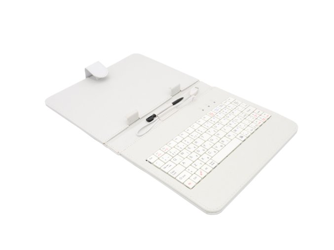 AAIREN AiTab Leather Case 2 with USB Keyboard 8" WHITE (CZ/SK/DE/UK/US.. layout)