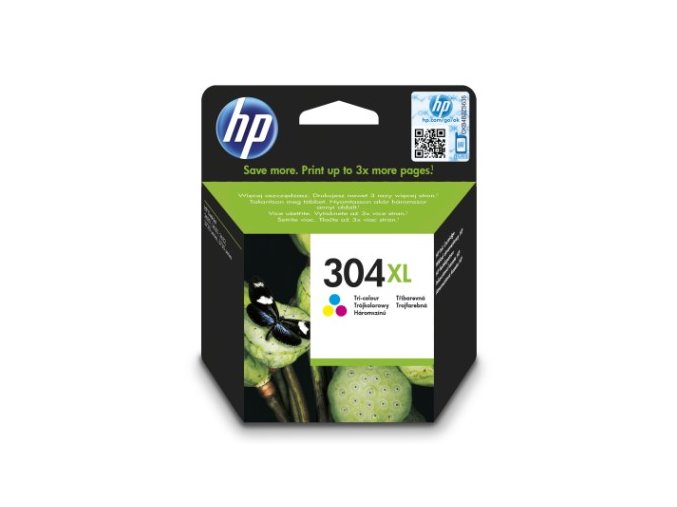 HP 304XL Tri-color Original Ink Cartridge,N9K07AE