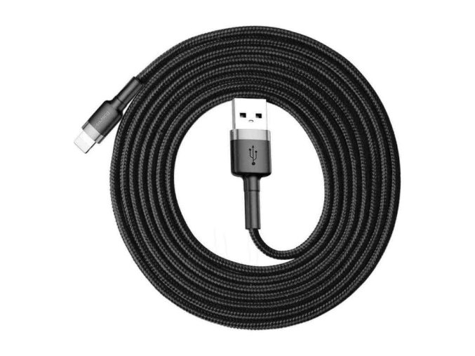 Baseus datový kabel Cafule Lightning 2m 1,5A šedo-černý