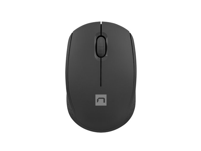 Myš Natec STORK/Kancelářská/Optická/1 600 DPI/Bezdrátová USB/Černá