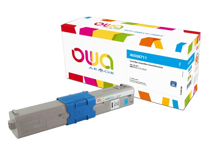 OWA Armor toner kompatibilní s OKI 46508711, 3000st, modrá/cyan