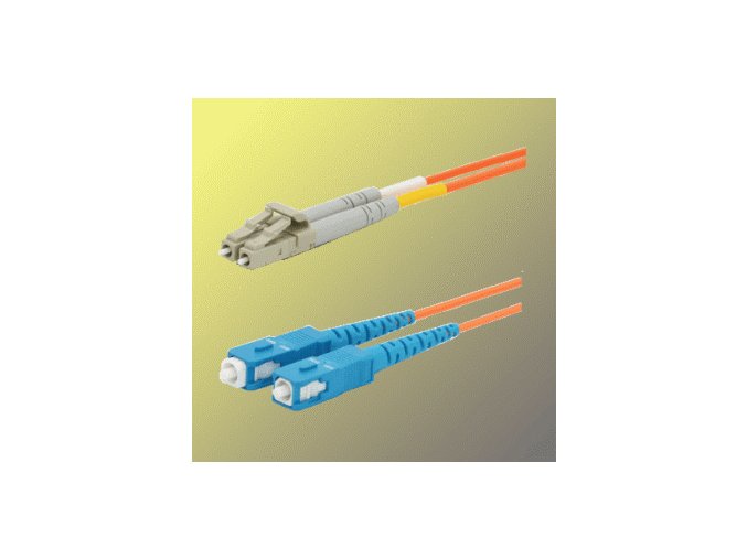 Optický patchkabel duplex LC-SC, 62,5/125um MM, 2m, OM1