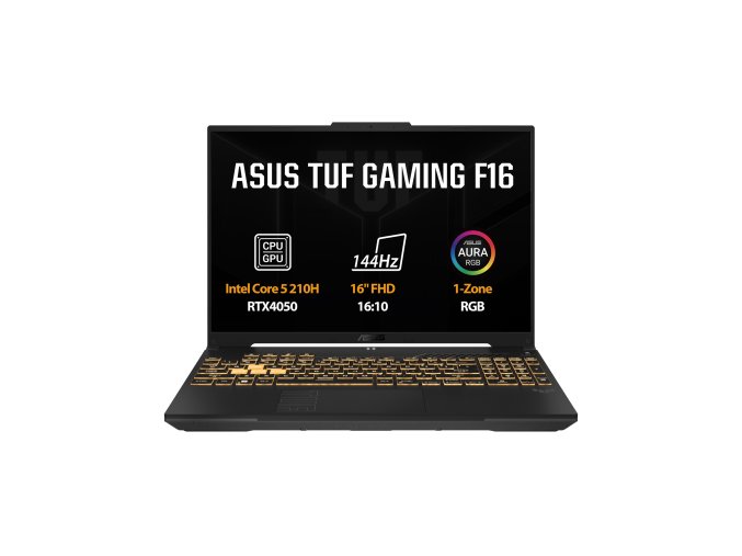 ASUS TUF Gaming F16/FX607VU/Intel Core 5 Processor 210H/16"/WUXGA/16GB/1TB SSD/RTX 4050/W11H/Gray/2R