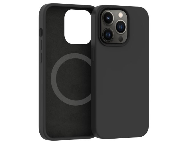 ER POWER Silikonový kryt CARNEVAL SNAP pro iPhone 13 Pro Max s MagSafe - Černá