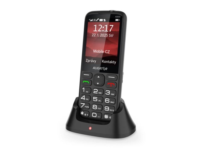 ALIGATOR A930 GPS Senior černý +st.nab.