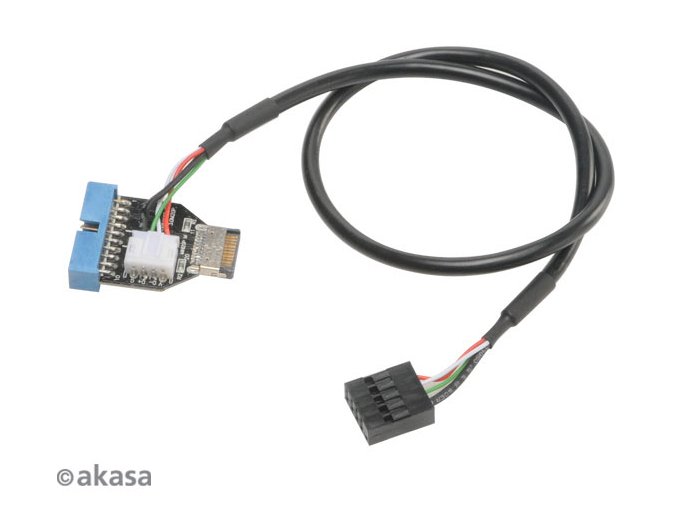 AKASA - USB 3.1 gen 2 int. na USB 3.1 Gen1 19-pin