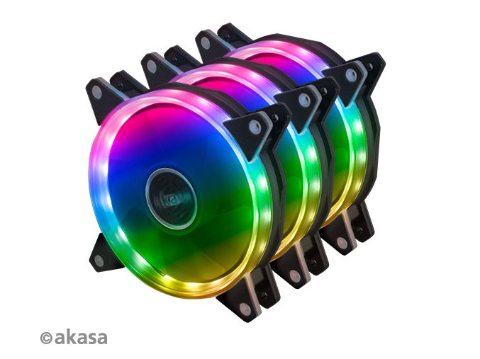 přídavný ventilátor Akasa Vegas AR7 LED 12 cm kit