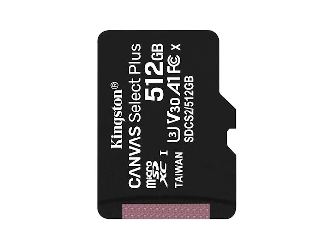 Kingston CANVAS SELECT PLUS/micro SD/512GB/UHS-I U3 / Class 10