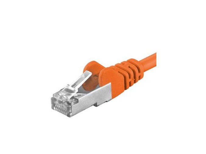 Premiumcord Patch kabel CAT6a S-FTP, RJ45-RJ45, AWG 26/7 0,25m oranžová