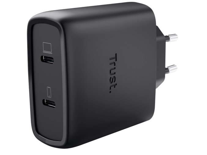 TRUST MAXO 65W 2P USB-C GAN CHARGER WHT