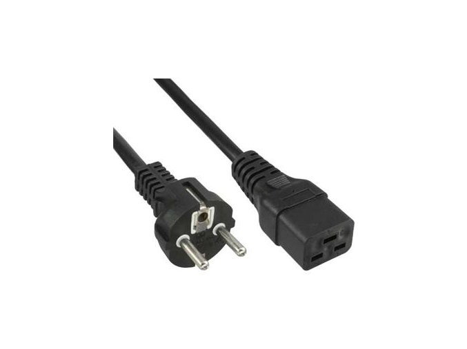 PremiumCord Kabel síťový k počítači 230V 16A 3m  IEC 320 C19 konektor