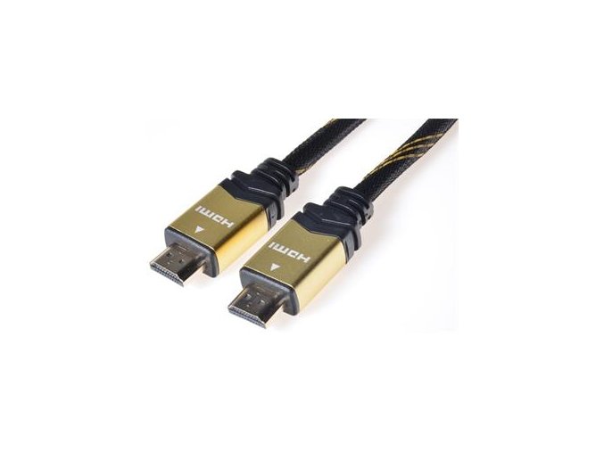 PremiumCord GOLD HDMI + Ethernet kabel, zlac., 3m