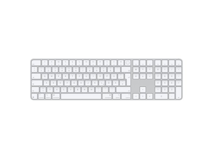 Apple Magic Keyboard Numeric Touch ID/Bezdrátová Bluetooth/GER layout/Bílá