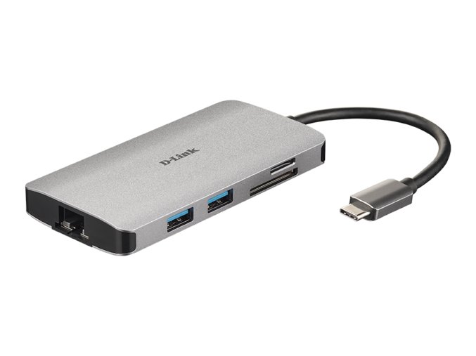 D-Link 8-in-1 USB-C Hub with HDMI/Ethernet/Card Reader/Power Delivery