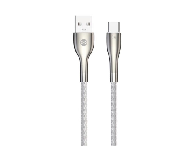Datový kabel Forever Sleek USB/USB-C 1m 3A bílý