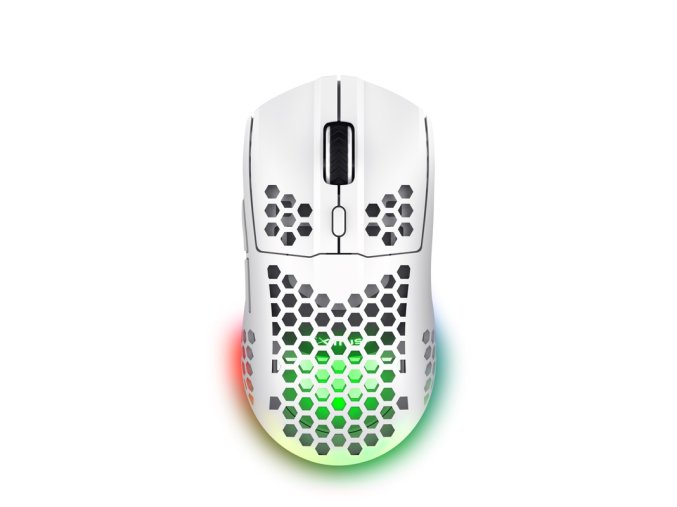 Trust Gaming GXT 929W Helox/Herní/Optická/Pro praváky/4 800 DPI/Bezdrátová USB/Bílá