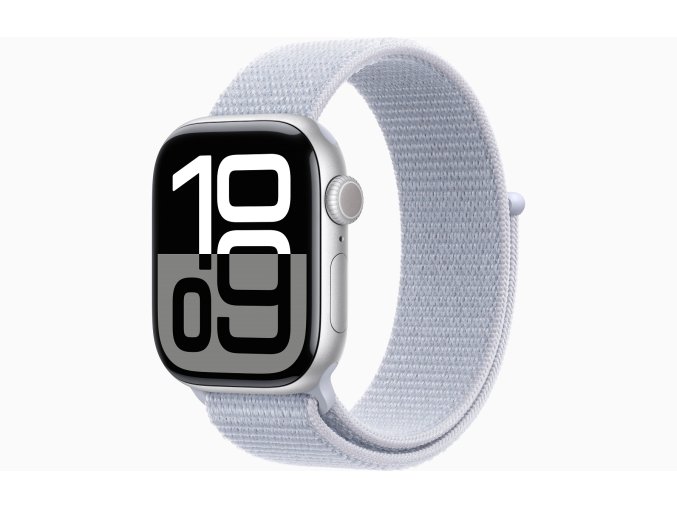 Apple Watch S10/46mm/Silver/Sport Band/Blue Cloud
