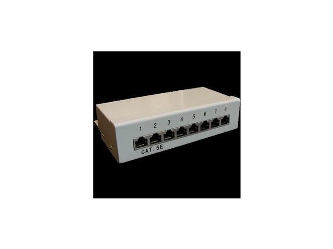 Patch panel Box 8-port Cat5E STP na zed´