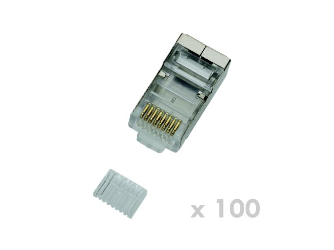 DATACOM Konektor RJ45 STP 8p8c Cat6 drát 100ks