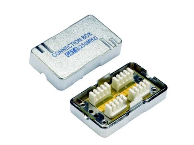 DATACOM Spojovací BOX STP CAT6 (2* zářez. pole) Silver