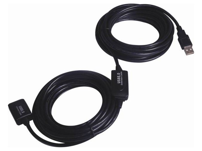 PremiumCord USB 2.0 repeater a prodlužovací kabel A/M-A/F 15m