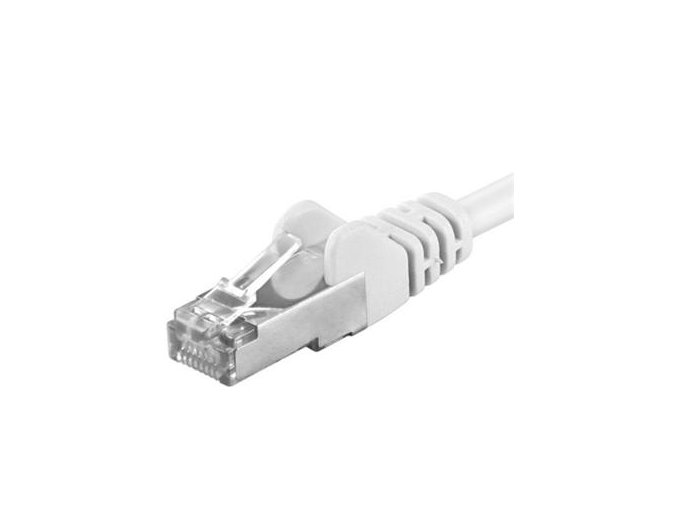 Premiumcord Patch kabel CAT6a S-FTP, RJ45-RJ45, AWG 26/7 1m, bílá