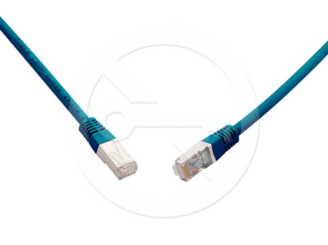 SOLARIX 10G patch kabel CAT6A SFTP LSOH 0,5m,modrý