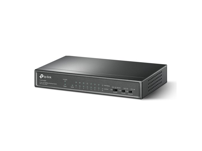 TP-Link TL-SF1009P 8x10/100 POE+ 65W,1x10/100 RJ45 nonPOE,desktop CCTV switch,kov.tělo